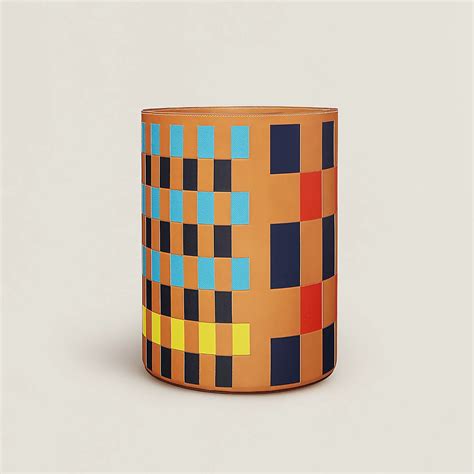 hermes trash can|Rubans Casaque waste basket .